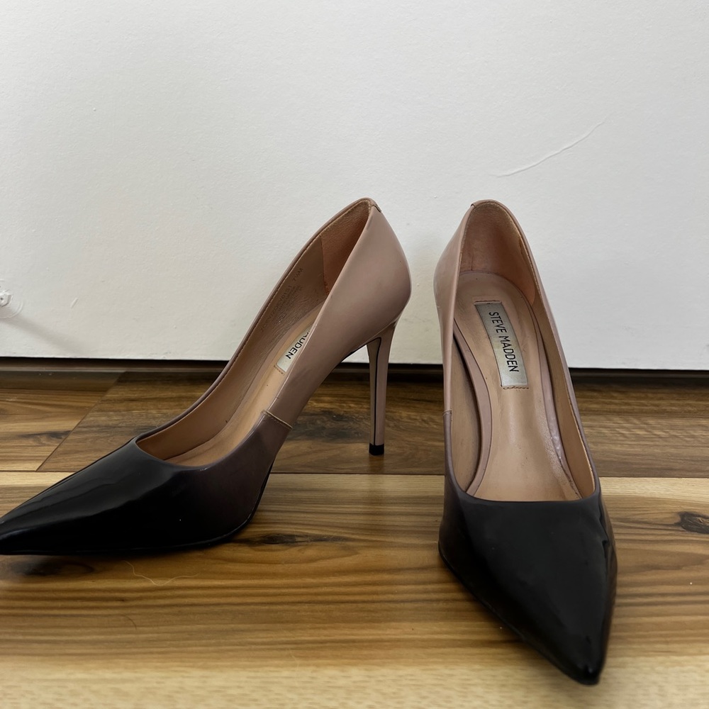 Steve Madden Pump Heels Tan and Black Size 7